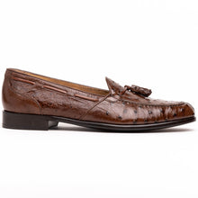 Load image into Gallery viewer, 13-581-BRN FRANCO Ostrich Tassel Loafer, Brown