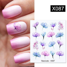 Load image into Gallery viewer, French Line Nail Water Decal Flower Marble Leaf Girl Stickers on Nails Water Ink Transfer Slider Nail Stickers Decor Kids Nails Art Decoration Nail Strips Shiny French Tip Guides Stickers French Nail Stickers Form Fringe Guides
