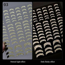 Load image into Gallery viewer, French Rose Gold Striping Tape Nail Design Stripe Lines Geometry 3D Sticker for Nails Gel Polish Sticker Decals for Manicuring Decorations Manicure Stickers Decals Silver Strip Line Nail Decal Self-Adhesive 3D Wave Decal Decoration Metallic Curve Design