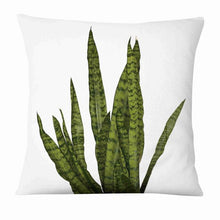 Load image into Gallery viewer, Fresh Green Leaves Digital Printed Pillowcase Home Pillow Decoration Tropical Green Leaves Throw Pillow Cover With Geometric Background Home Decorative Square Cushion Covers Cotton Linen Home Decor 45x45CM