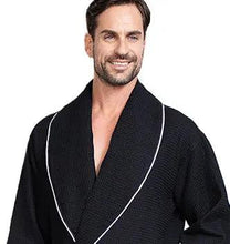 Load image into Gallery viewer, Premium Waffle Piping Robe for Men