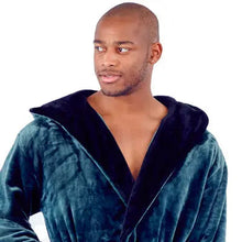 Load image into Gallery viewer, Men’s Robe with Hood – Ultra-Soft Plush Comfort for Everyday Use