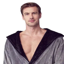 Load image into Gallery viewer, Men’s Robe with Hood – Ultra-Soft Plush Comfort for Everyday Use