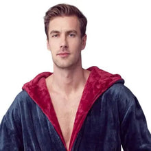 Load image into Gallery viewer, Men’s Robe with Hood – Ultra-Soft Plush Comfort for Everyday Use