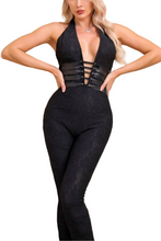 Load image into Gallery viewer, Black lace jumpsuit