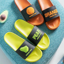 Load image into Gallery viewer, Fruit Home Women Slippers Banana Summer Indoor Flats Orange Bathroom Slides Non Slip Fruit Slippers Soft Slide Sandals Non-Slip Bath Shower Slippers