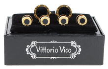 Load image into Gallery viewer, Vittorio Vico Gold Cufflinks & Stud Sets