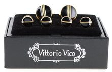 Load image into Gallery viewer, Vittorio Vico Gold Cufflinks & Stud Sets