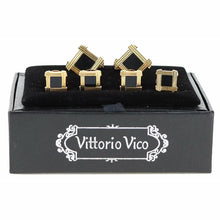 Load image into Gallery viewer, Vittorio Vico Gold Cufflinks & Stud Sets