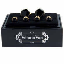 Load image into Gallery viewer, Vittorio Vico Gold Cufflinks & Stud Sets