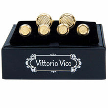 Load image into Gallery viewer, Vittorio Vico Gold Cufflinks & Stud Sets
