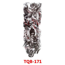 Load image into Gallery viewer, Full Arm Large Size Sleeve Temporary Sticker Dragon Tattoo Waterproof Body Art Realistic 3D Design For Mens