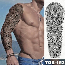 Load image into Gallery viewer, Full Arm Temporary Tattoos 8 Sheets and Half Arm Shoulder Waterproof Tattoos Elegant Large Lion Sleeve Sticker Tattoo Waterproof Temporary Big Wolf Tatoos For Men and Women