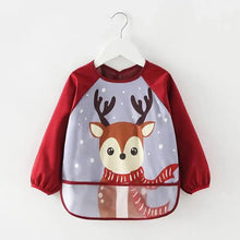 Load image into Gallery viewer, Full Body Adjustable Cute Cartoon Waterproof Eating Long Sleeve Apron Bib With Pocket For Babies Wonderful Gift