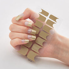 Load image into Gallery viewer, Full Cover Nail Stickers Designer Nail Decals Fashion Five Sorts of Nail Stickers Nail Sticker set Nail Decoration Nail Strips 3D Nail Art Stickers Decal Slider Template Diy Nail Tool Decorations Nail Art Design Self Adhesive Luxury Designer Nail Sticker