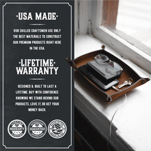 Load image into Gallery viewer, Full Grain Leather Valet Tray / Charging Station