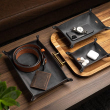 Load image into Gallery viewer, Full Grain Leather Valet Tray / Charging Station