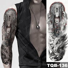 Load image into Gallery viewer, Full Women Man Realistic Waterproof Temporary Tattoo Tiger Stickers Luxury Big Design For Arm Thigh