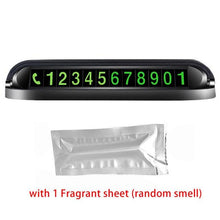Load image into Gallery viewer, Function Luminous Car Temporary Parking Card Car Air Freshener Phone Number Plate Car Sticker Aromatherapy Function Luminous Car Temporary Parking Card with Car Air Freshener Temporary Phone Number for Car Dashboard Accessories
