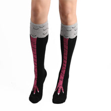 Load image into Gallery viewer, Funny Chicken Long Socks Fashion Cotton Funny 3D Unisex Over Knee High Socks Halloween Christmas Cartoon Gift Socks Fun Thigh Highs Chicken Legs Socks For Men And Women