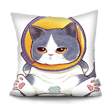 Load image into Gallery viewer, Funny Cute Cat Plush Cushion Pillow Covers Cat Pillow Cases Animal Kitty Pillowcase Cotton Linen Cushion Cover For Couch Cover Pillows Cases For Sofa Home Decoration Pillowcase Polyester Throw Pillow Case 45x45CM