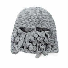 Load image into Gallery viewer, Funny Party Octopus Beard Hat Unisex Animal Cthulhu Crocheted Tentacle Knit Wind Mask Ski Cap Halloween Hats Bear Boys Octopus Beanie Hat For Men Winter Warm Skiing Biking Costume Squid Mask Foldaway Beard Octopus Pirate Hats Bearded Caps