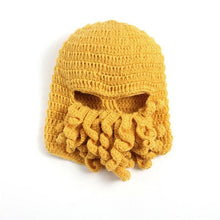 Load image into Gallery viewer, Funny Party Octopus Beard Hat Unisex Animal Cthulhu Crocheted Tentacle Knit Wind Mask Ski Cap Halloween Hats Bear Boys Octopus Beanie Hat For Men Winter Warm Skiing Biking Costume Squid Mask Foldaway Beard Octopus Pirate Hats Bearded Caps