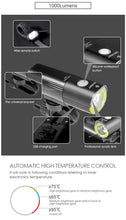 Load image into Gallery viewer, GACIRON 400-1800 Lumens Bicycle Front Light USB Rechargeable Cycling Headlight Flashlight MTB Road Bike Waterproof LED Head Lamp