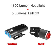 Load image into Gallery viewer, GACIRON 400-1800 Lumens Bicycle Front Light USB Rechargeable Cycling Headlight Flashlight MTB Road Bike Waterproof LED Head Lamp