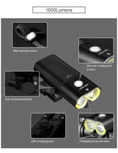 Load image into Gallery viewer, GACIRON 400-1800 Lumens Bicycle Front Light USB Rechargeable Cycling Headlight Flashlight MTB Road Bike Waterproof LED Head Lamp