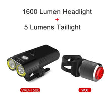Load image into Gallery viewer, GACIRON 400-1800 Lumens Bicycle Front Light USB Rechargeable Cycling Headlight Flashlight MTB Road Bike Waterproof LED Head Lamp