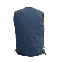 Load image into Gallery viewer, Gambler Men's Motorcycle Denim Vest