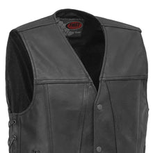 Load image into Gallery viewer, Gambler Men's Motorcycle Leather Vest