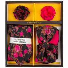 Load image into Gallery viewer, Vittorio Farina Gift Box (Necktie, Bow Tie, Pocket Squares and Flower Lapel Pin)