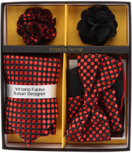 Load image into Gallery viewer, Vittorio Farina Gift Box (Necktie, Bow Tie, Pocket Squares and Flower Lapel Pin)