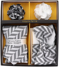 Load image into Gallery viewer, Vittorio Farina Gift Box (Necktie, Bow Tie, Pocket Squares and Flower Lapel Pin)