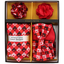 Load image into Gallery viewer, Vittorio Farina Gift Box (Necktie, Bow Tie, Pocket Squares and Flower Lapel Pin)