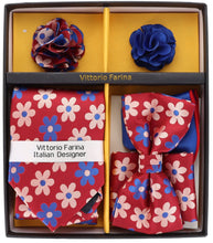 Load image into Gallery viewer, Vittorio Farina Gift Box (Necktie, Bow Tie, Pocket Squares and Flower Lapel Pin)