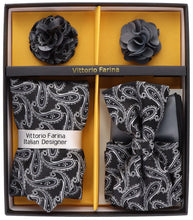 Load image into Gallery viewer, Vittorio Farina Gift Box (Necktie, Bow Tie, Pocket Squares and Flower Lapel Pin)