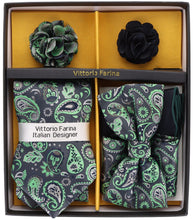 Load image into Gallery viewer, Vittorio Farina Gift Box (Necktie, Bow Tie, Pocket Squares and Flower Lapel Pin)