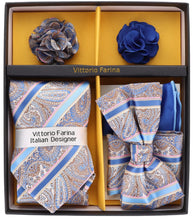 Load image into Gallery viewer, Vittorio Farina Gift Box (Necktie, Bow Tie, Pocket Squares and Flower Lapel Pin)