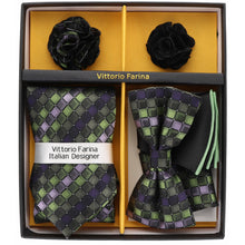 Load image into Gallery viewer, Vittorio Farina Gift Box (Necktie, Bow Tie, Pocket Squares and Flower Lapel Pin)