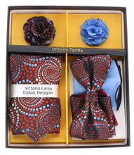 Load image into Gallery viewer, Vittorio Farina Gift Box (Necktie, Bow Tie, Pocket Squares and Flower Lapel Pin)
