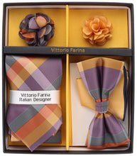 Load image into Gallery viewer, Vittorio Farina Gift Box (Necktie, Bow Tie, Pocket Squares and Flower Lapel Pin)