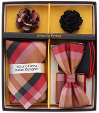 Load image into Gallery viewer, Vittorio Farina Gift Box (Necktie, Bow Tie, Pocket Squares and Flower Lapel Pin)