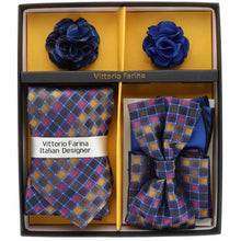 Load image into Gallery viewer, Vittorio Farina Gift Box (Necktie, Bow Tie, Pocket Squares and Flower Lapel Pin)