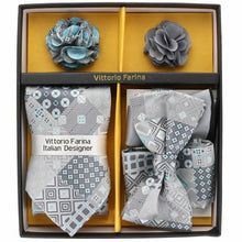 Load image into Gallery viewer, Vittorio Farina Gift Box (Necktie, Bow Tie, Pocket Squares and Flower Lapel Pin)