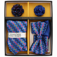 Load image into Gallery viewer, Vittorio Farina Gift Box (Necktie, Bow Tie, Pocket Squares and Flower Lapel Pin)