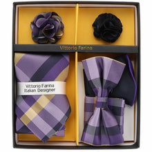 Load image into Gallery viewer, Vittorio Farina Gift Box (Necktie, Bow Tie, Pocket Squares and Flower Lapel Pin)