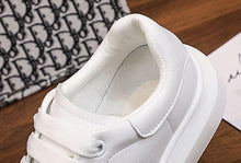 Load image into Gallery viewer, Genuine Leather Women Platform Sneakers Autumn Fashion Sports Little White Shoes Platform Flats Casual Lace Up Woman Comfort Walking Sneakers